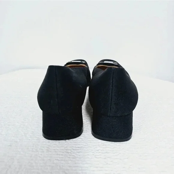 Salvatore Ferragamo 7.5 A black logo buckle granny heels​ - Picture 3 of 13